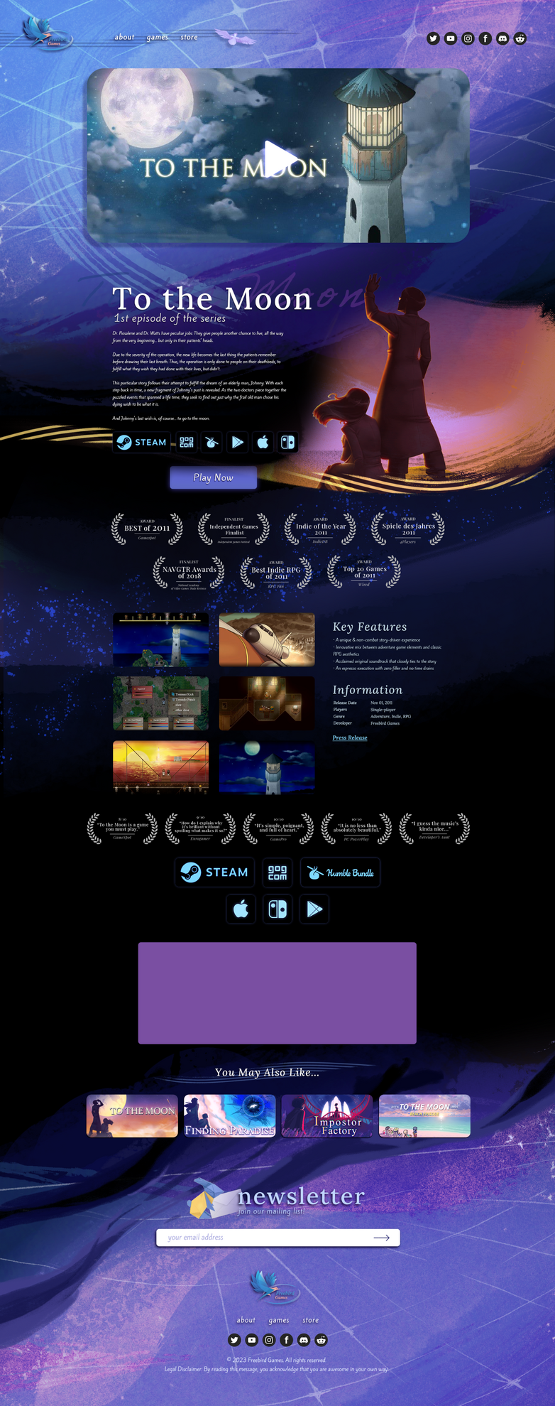 Game Spotlight Page