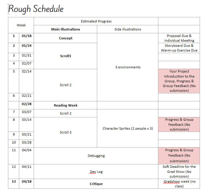 Schedule
